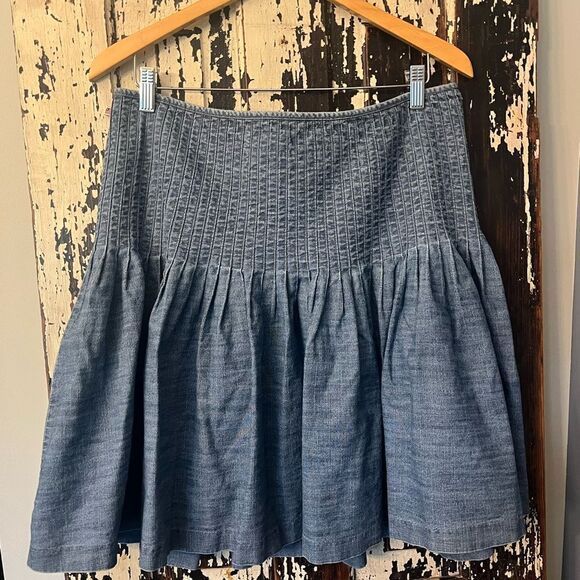 Vintage Polo Jeans company Ralph Lauren denim ruffle skirt. Size 12. Western. - Picture 1 of 10
